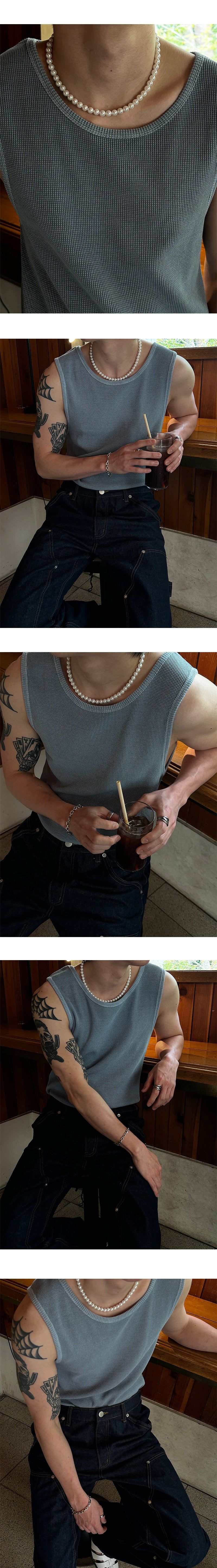 [Unisex] Pearl ball necklace