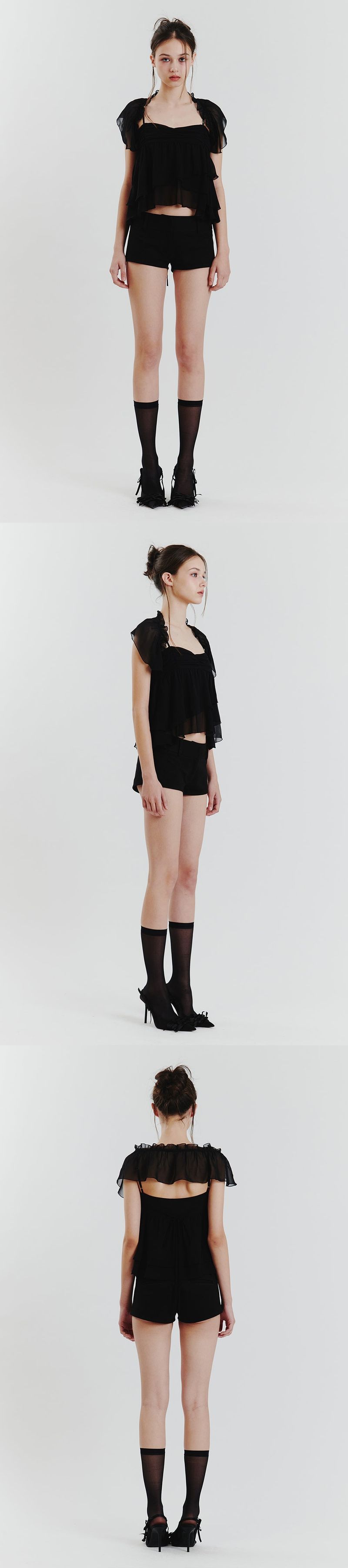 AMBER MICRO SHORTS black