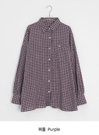 [unisex] Tail Overfit Pocket Check Shirt
