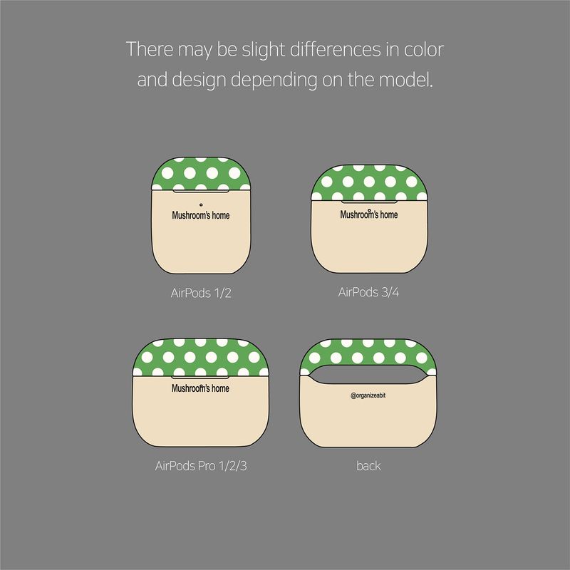 oab mushroom airpods case (green)
