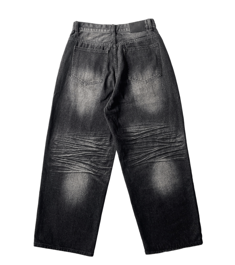offered wide detail denim pants