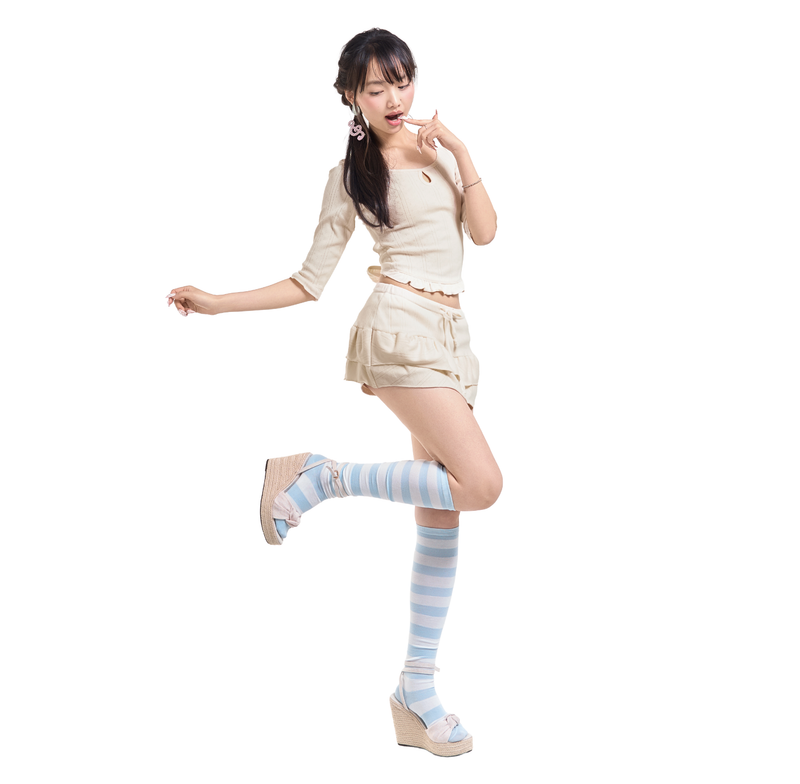 BLOSSOM PICOT MINI SKIRT [IVORY]