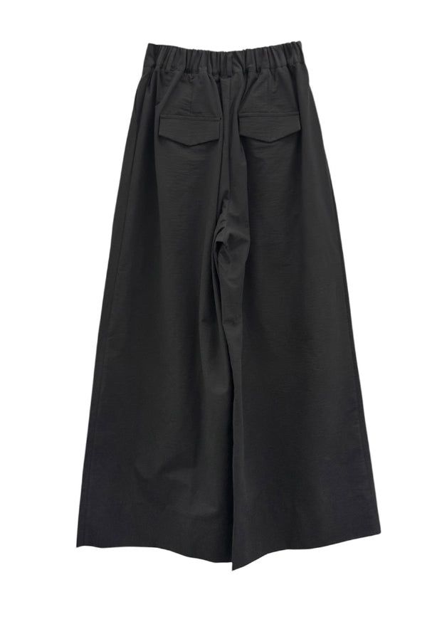 Teve Pintuck Wide Cotton Pants