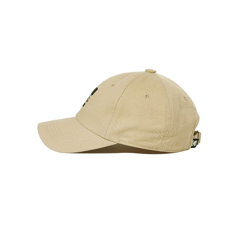 RAINBOW EMBROIDERY BALL CAP【BEIGE】