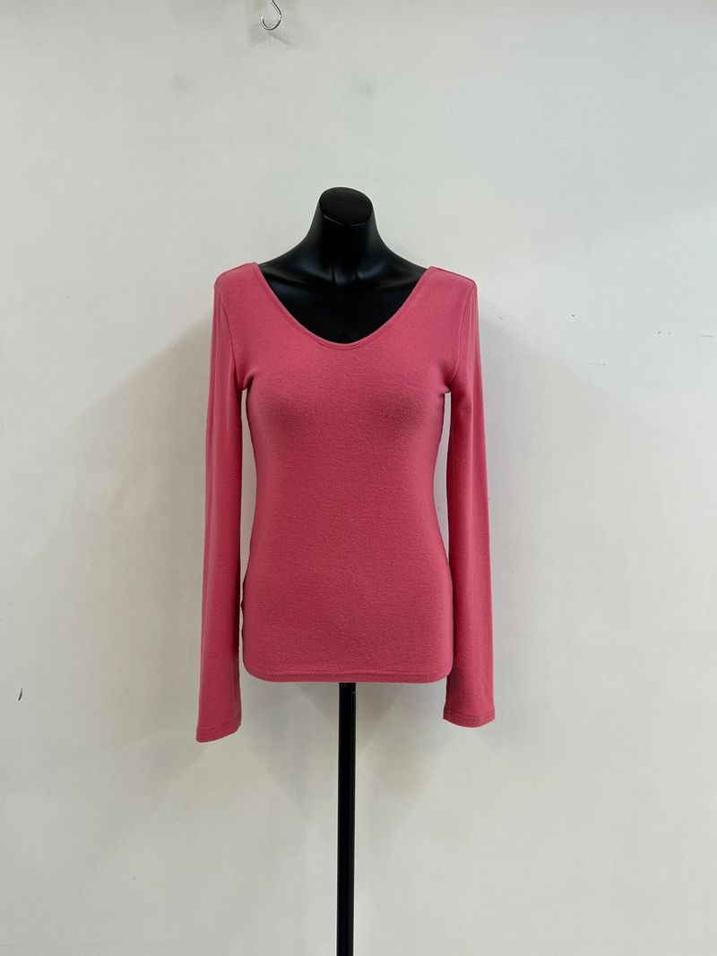 Napping V-neck Long Sleeve T-shirt