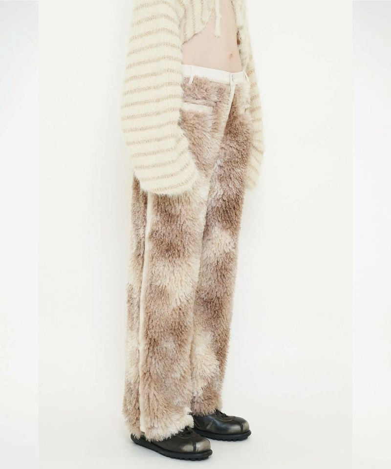 FAKE FUR STRAIGHT PANTS