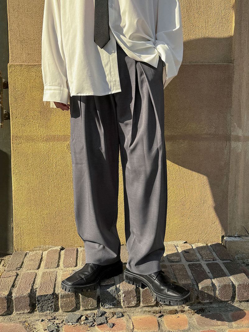 Pleddy Dear Each Tuck Slacks (3color)