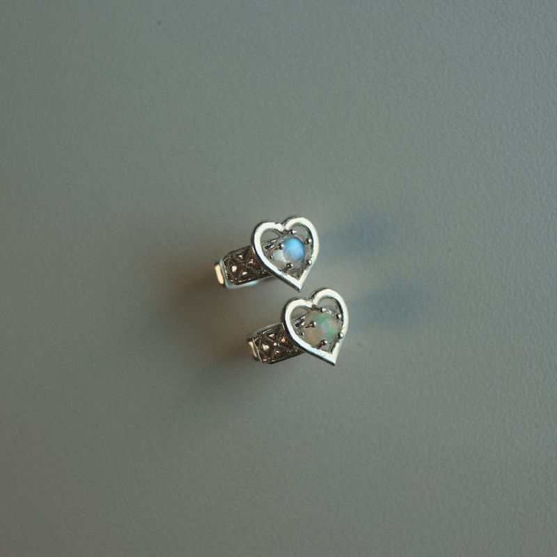 【MADE】 Heart quilting earcuff