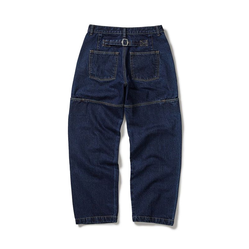 Regular tapered denim pants / Classic blue