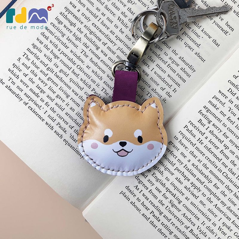 Shiba Inu Genuine Leather Keychain