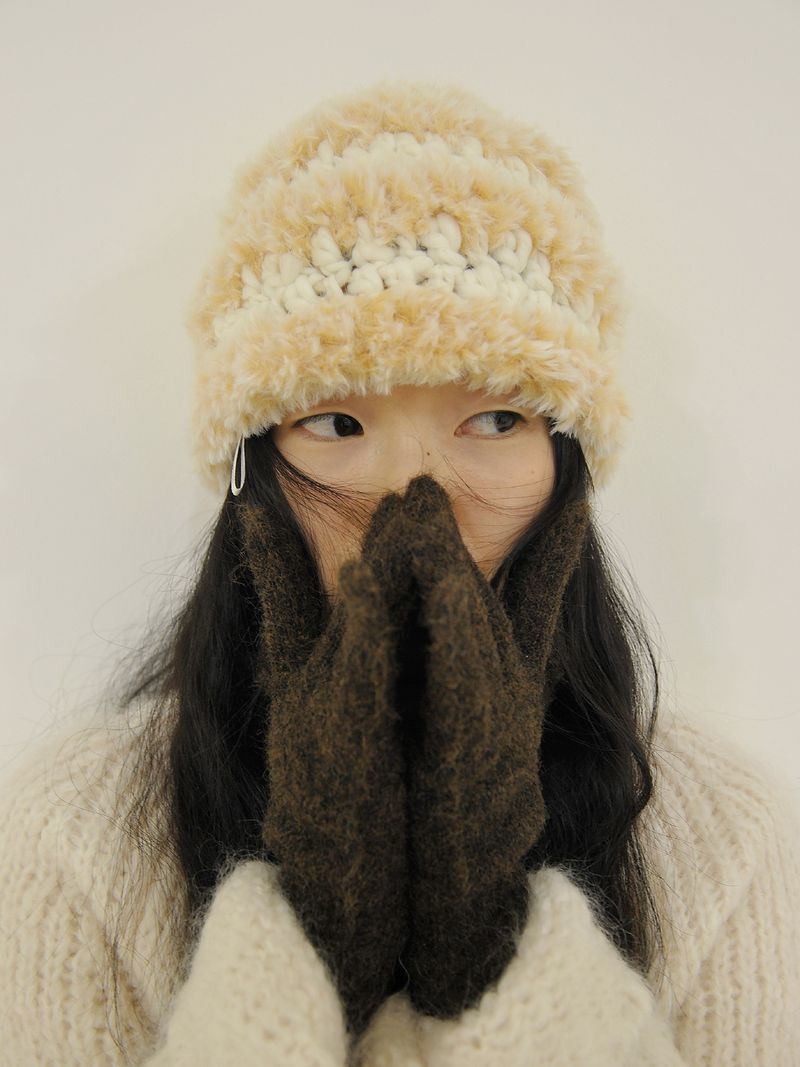 SSESEB(セセブ)の「STRIPE FUR BEANIE(Hats)」