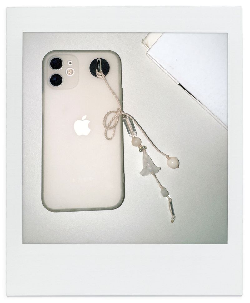 silver drop white flower bookmark