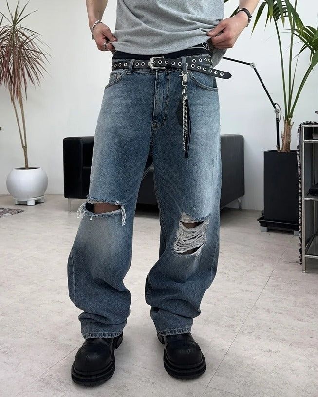 Ens Damaged Regular Denim Pants