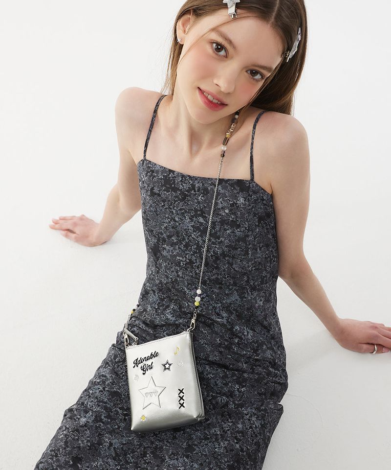 Highteen Metallic Mini Cross Bag _ Silver
