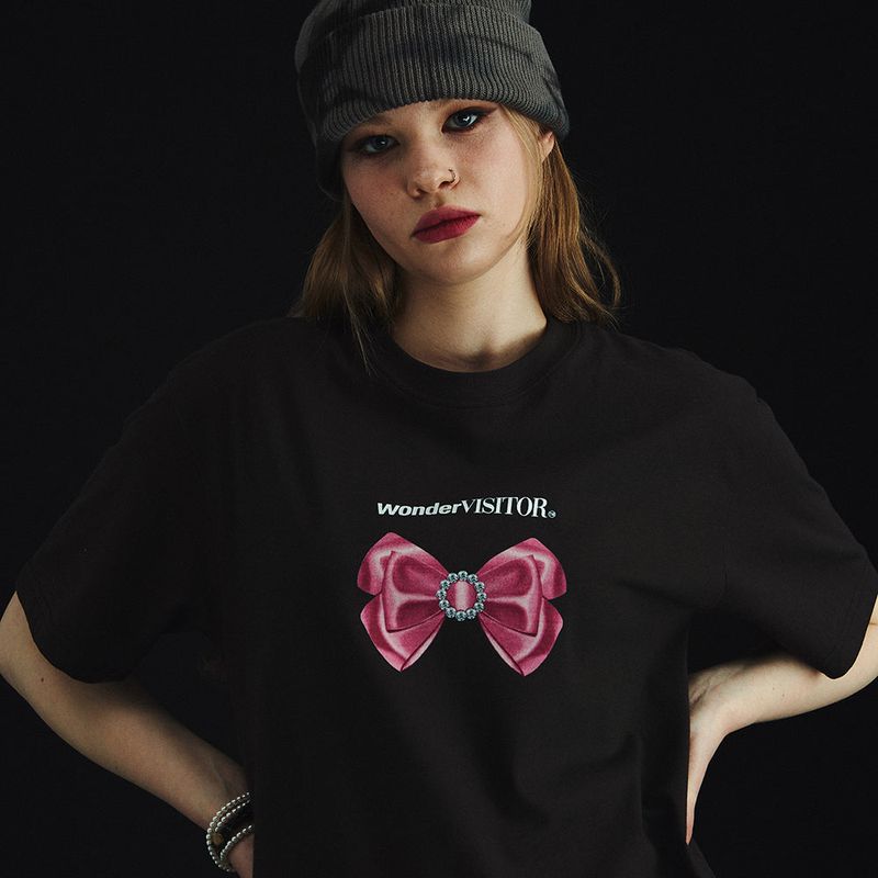 Cubic Ribbon overfit T-Shirt