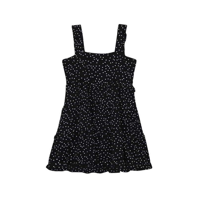 RUFFLED POLKA DOT DRESS