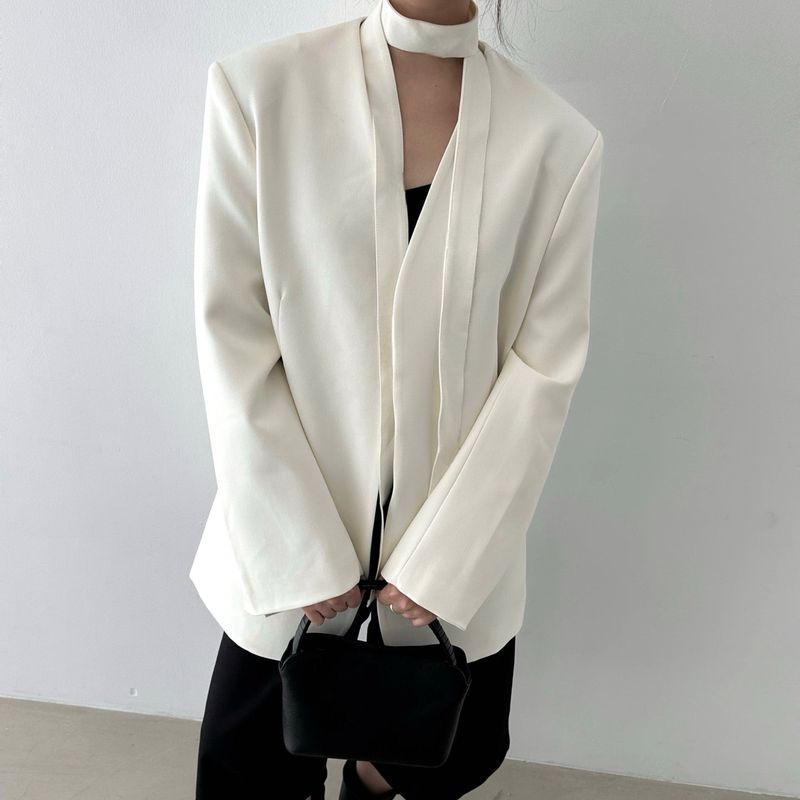 Tie Detail Blazer - 2colors