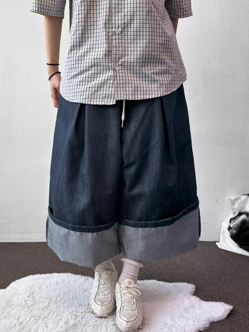 Cake Check Button Collar Short Sleeve Shirt 2 COLORS