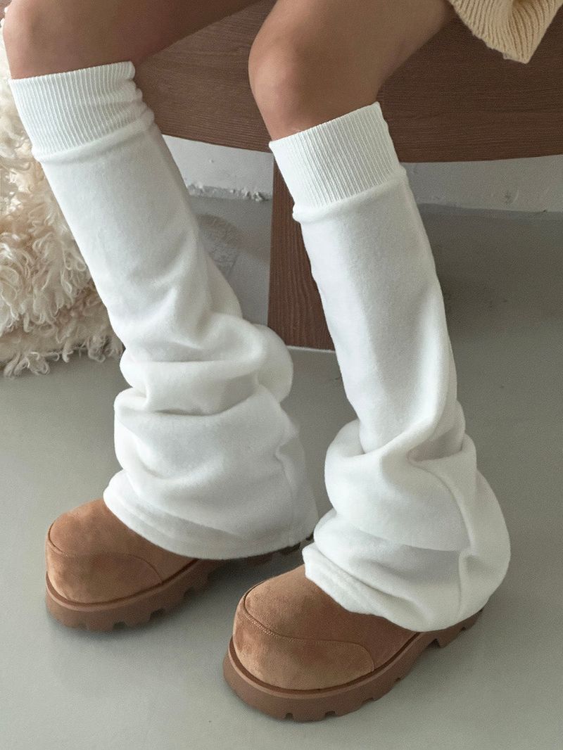 Wool napping slim bootcut leg warmer