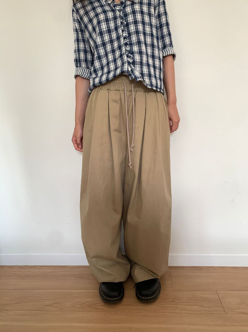 TWO PINTUCK WIDE PANTS (3C)