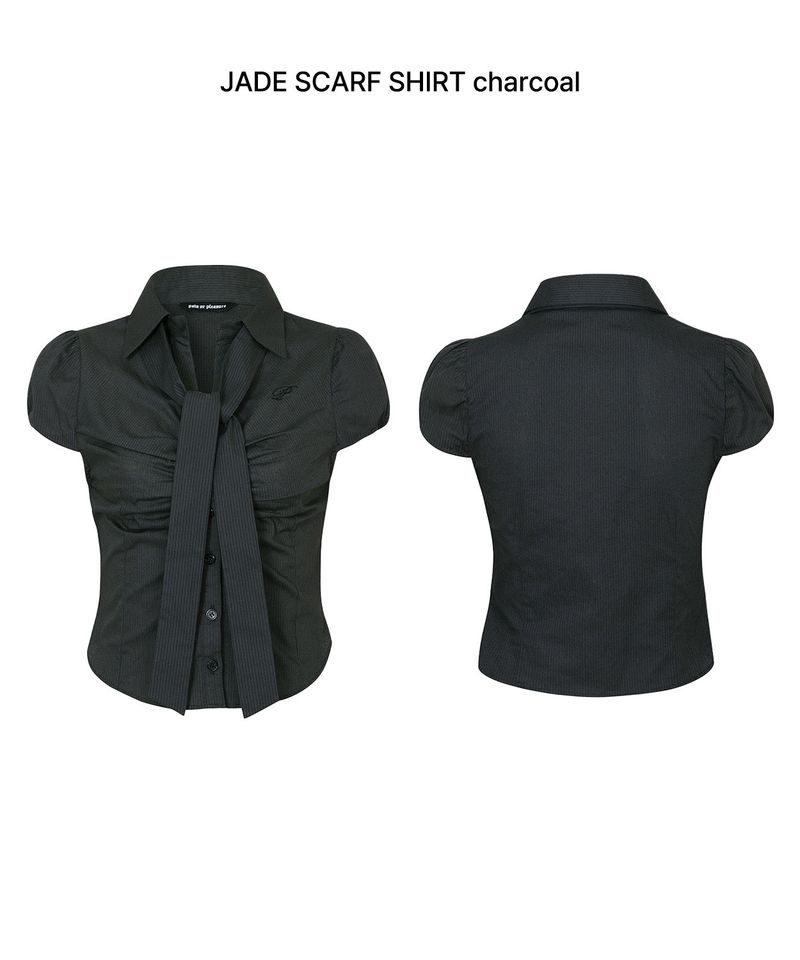 JADE SCARF SHIRT charcoal