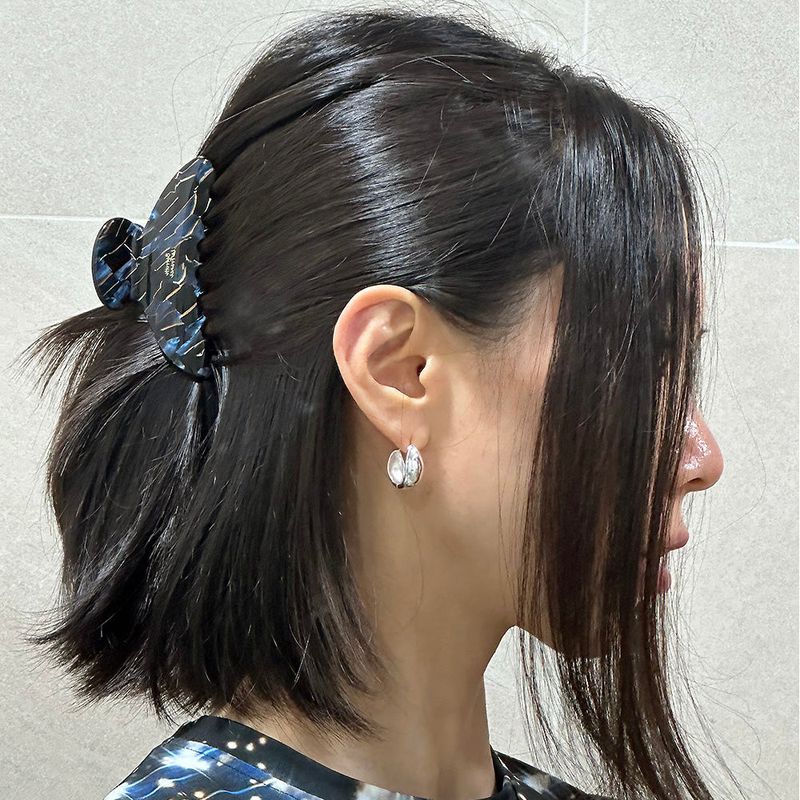 Blue stone hair clip
