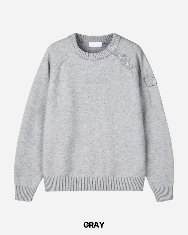 Bis Diagonal Button Knit