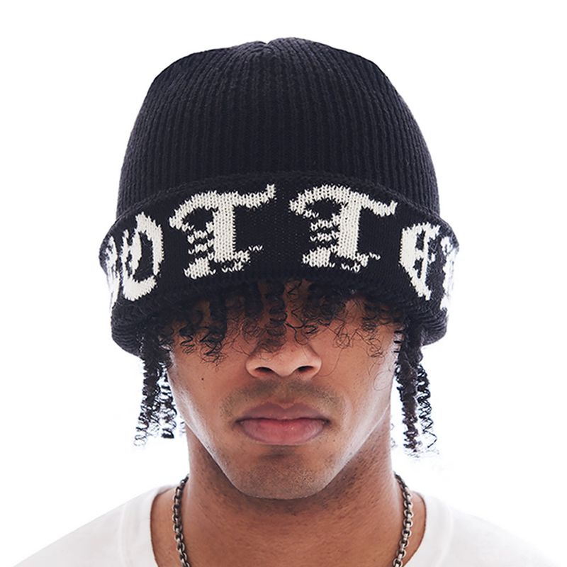 GOTTER GALLERY（ゴッターギャラリー）の「GOTTERGALLERY GOTHIC BEANIE_BK（Hats）」