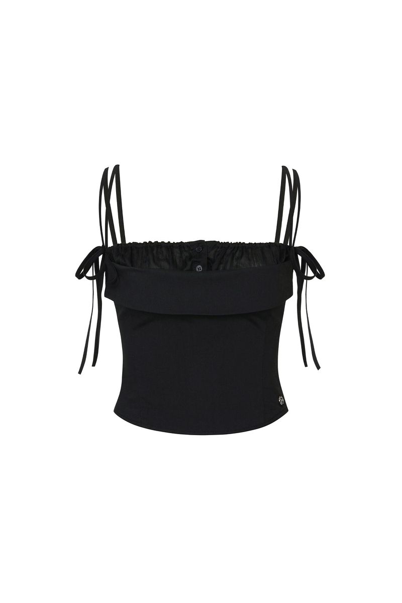 HEART RIBBON TOP (SS ver.) black