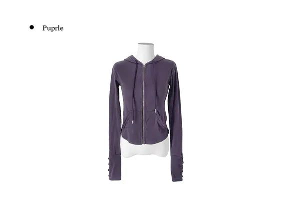 Coa Slim-Fit Button Hood Zip-Up