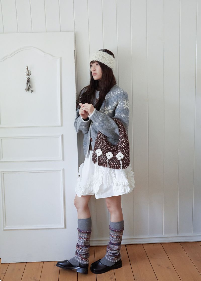 Clover Knit Bag - Brown