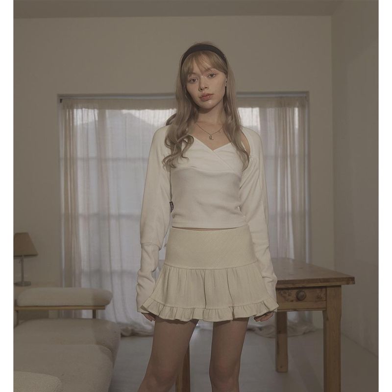 CAMELLIA SKIRT-IVORY