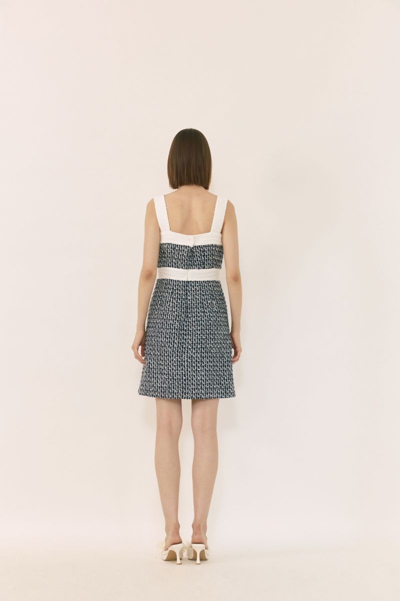 Colored tweed dress