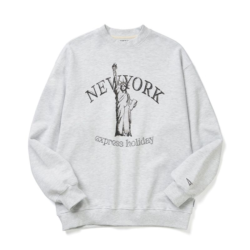 Express Holiday（エクスプレスホリデー）の「Express Holiday New York Landmark Sweatshirt_White Melange（Tops）」