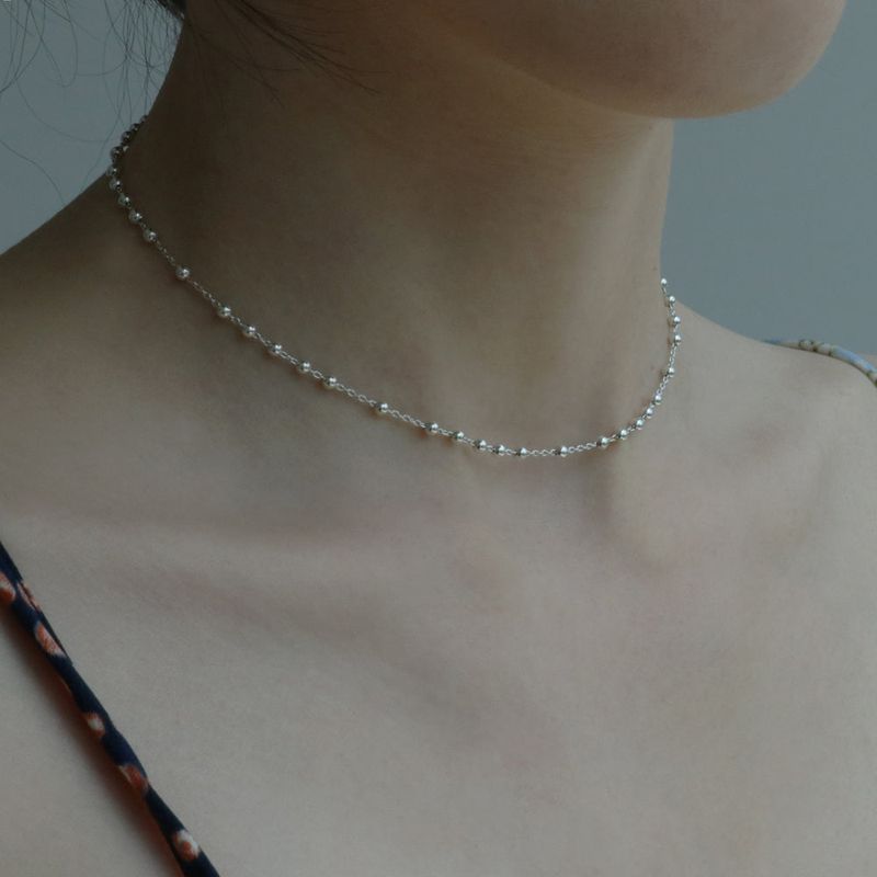 Less is more（レスイズモア）の「SILVER BALL CHAIN NECKLACE(CHOKER) (925 silver（Accessories）」