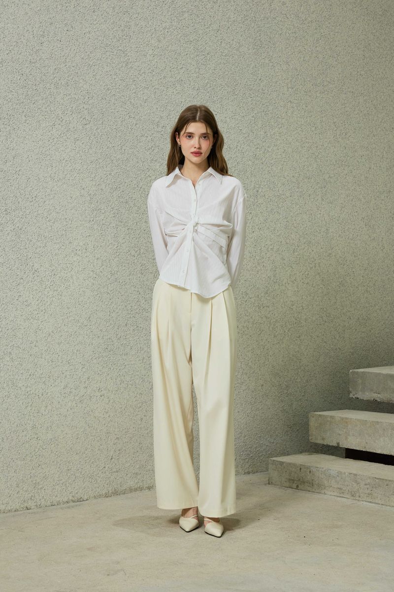 TOMO WIDE SLACKS / IVORY
