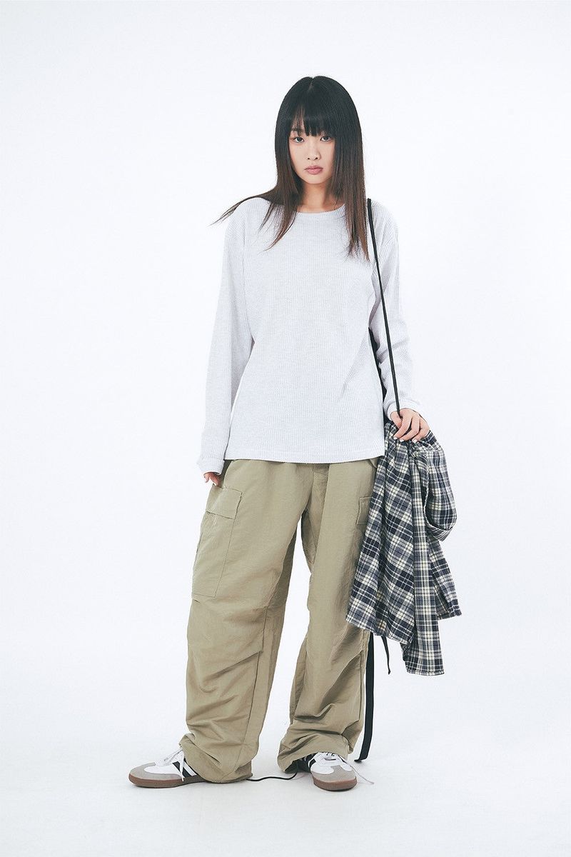 Raucohouse（ラウコハウス）の「Waffle slab round-neck long sleeve（Tops）」