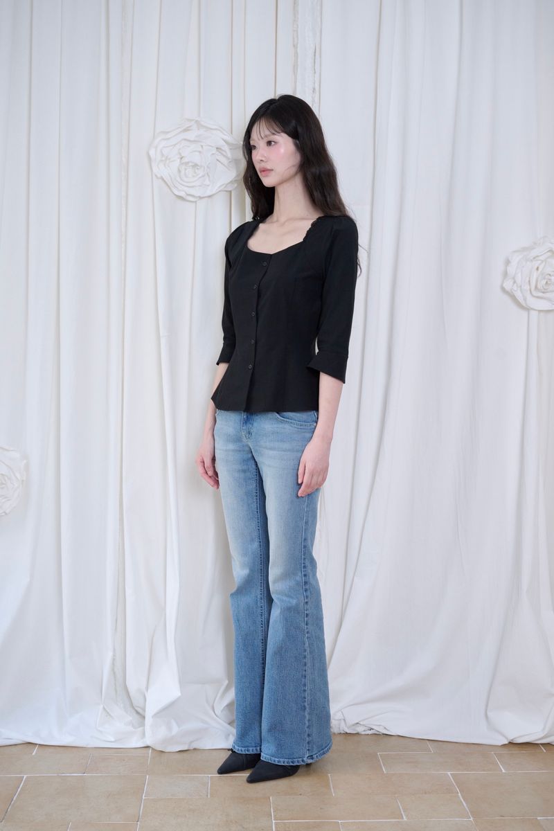 Mabel Lace Square-Neck Blouse (3 colors)