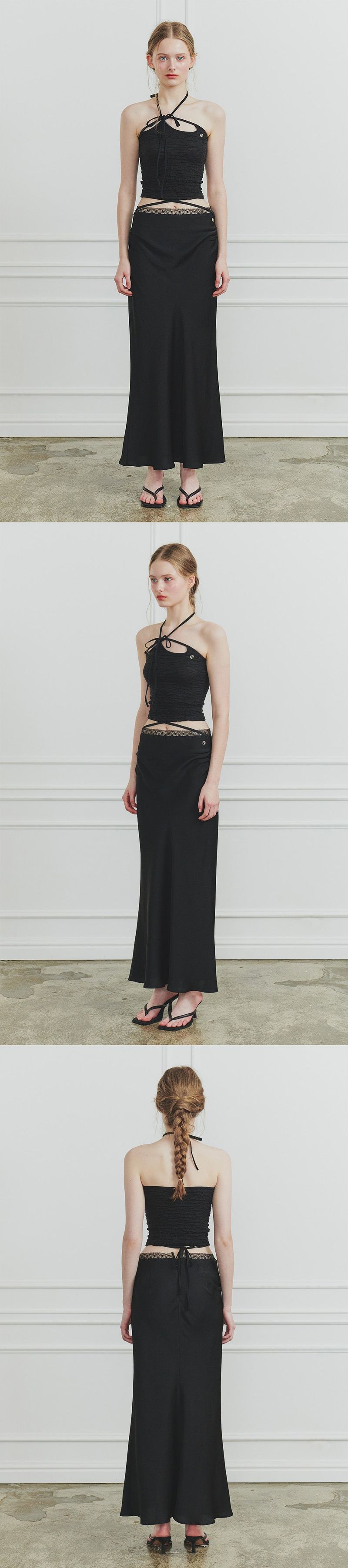 JADE LONG SKIRT black