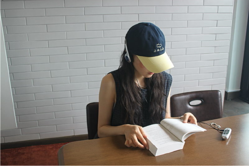 ふみふみTWO TONE BALL CAP(navy/yellow)