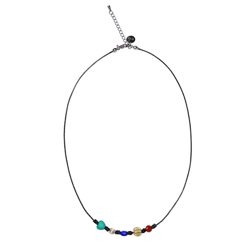 RUNDS(ランド)の「black black gemstone necklace(Accessories)」