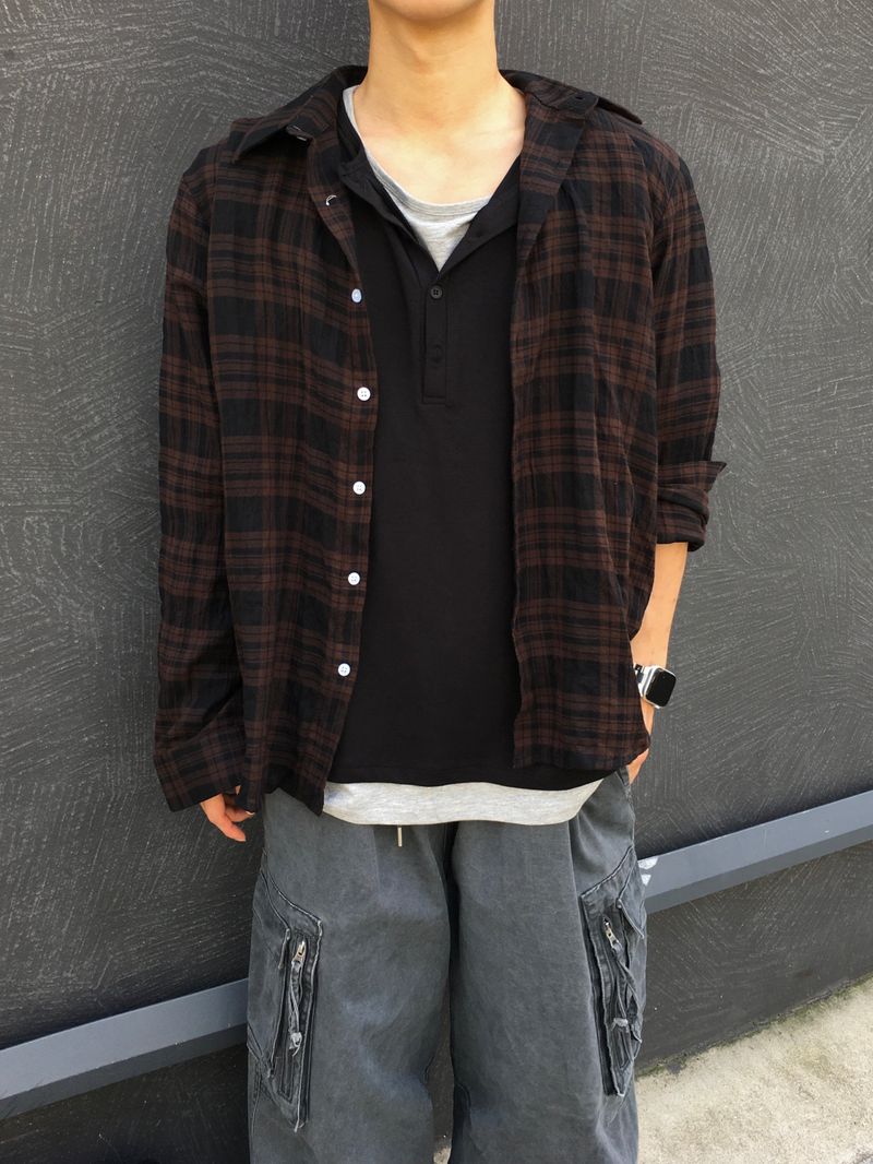 Moil Grunge Check Shirt 3C
