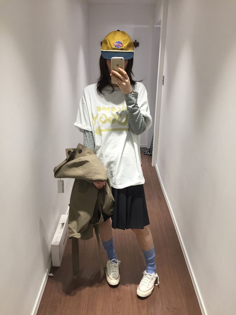 YWD PLEATS SKIRT + BELT (2color)