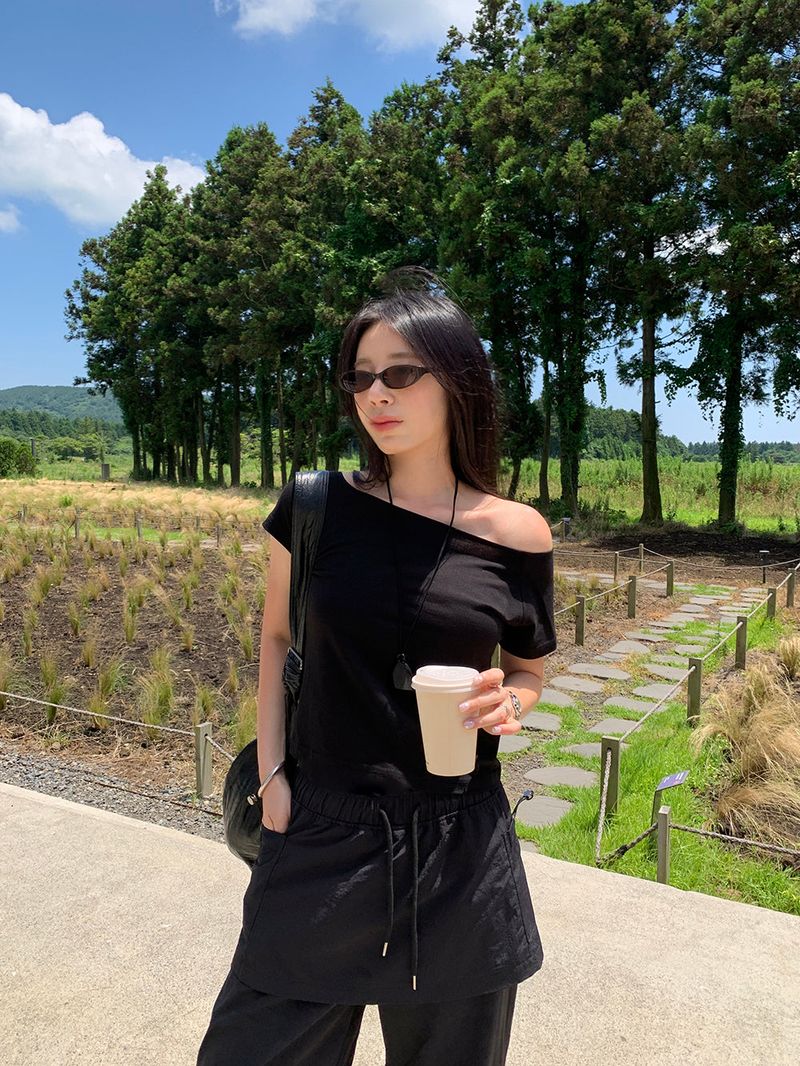 [MADE] Kaen Nylon Layered Skirt Banding Pants