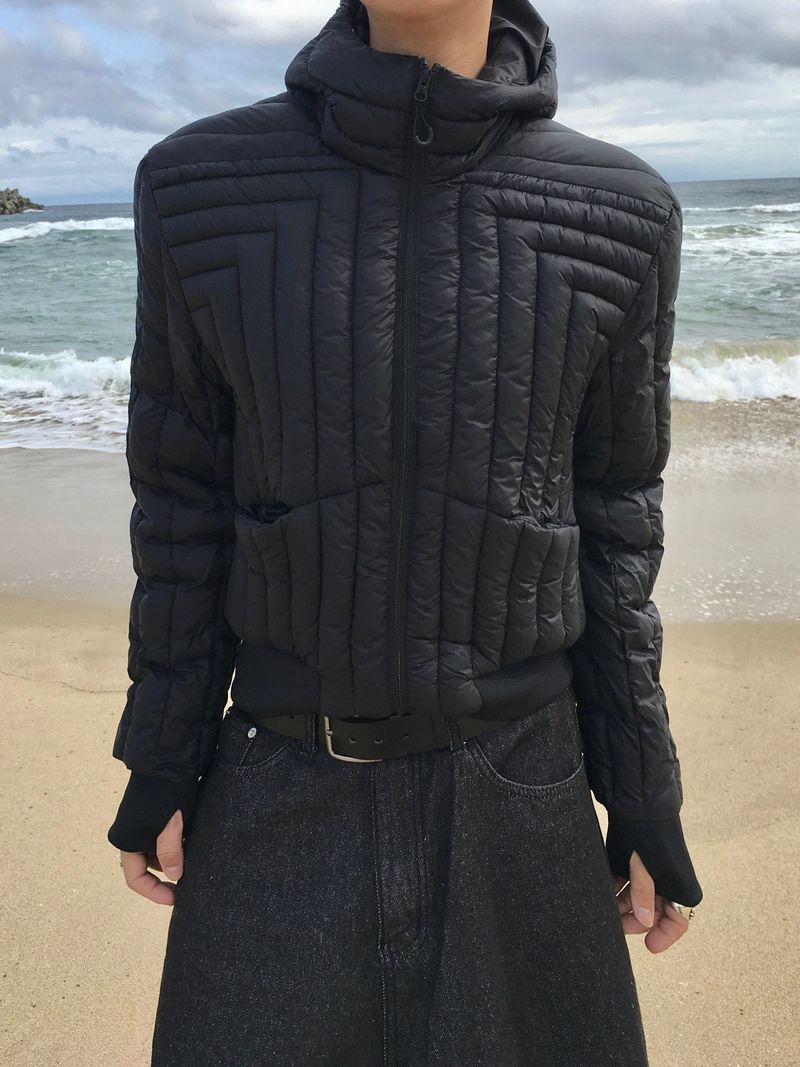 Juno Crop Hooded Cut-Out Lightweight Padding 3C