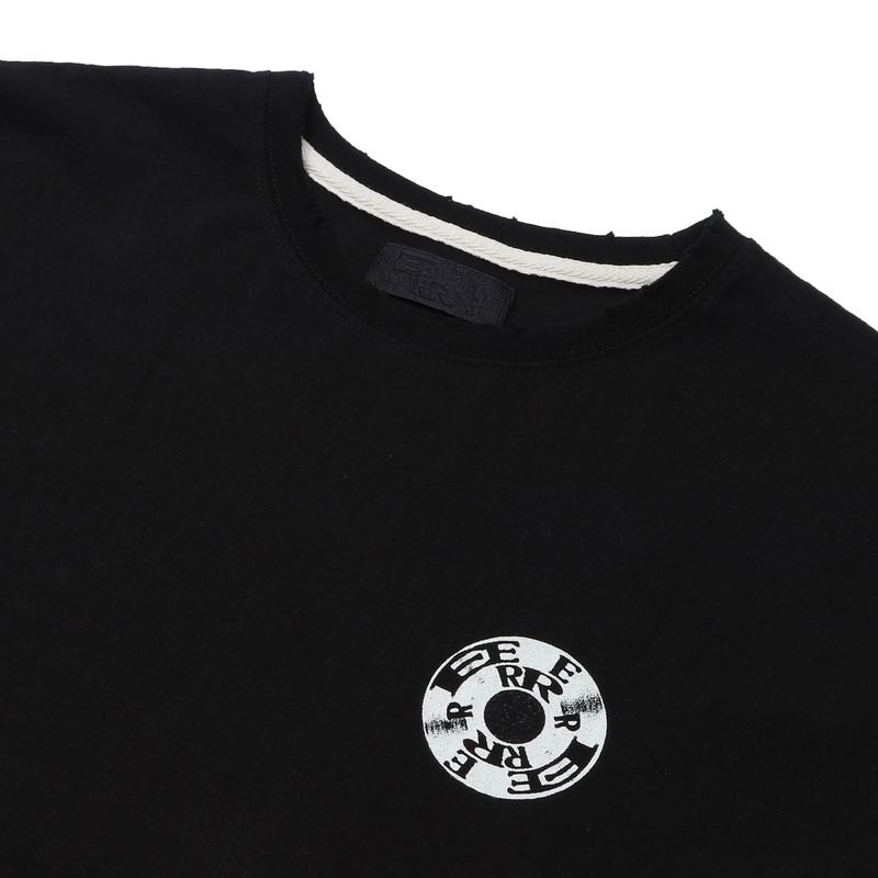 EEERRR Record artwork damage washing T-shirt (Black)