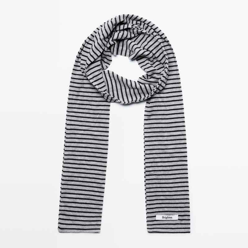 Brighten(ブライトン)の「Mini Stripe Gray Scarf(Fashion Accessories)」