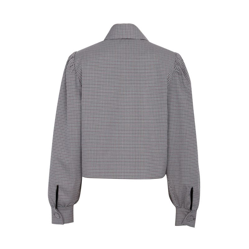BONNIE PUFF CHECK JACKET_GRAY (EEOO1JKR02W)