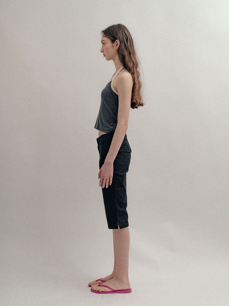 Cotton Capri Pants_Black