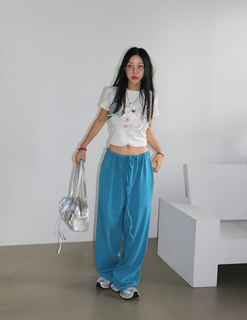 6 color twinkle wide pants